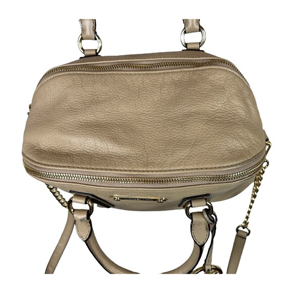 Michael Kors Satchel Handbag w Crossbody Chain Strap  Light Tan Leather - Picture 10 of 16
